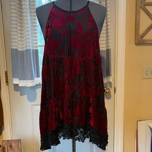 Free People burnout velvet slip size M